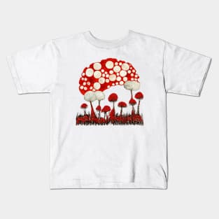 Mushroom Family Kids T-Shirt